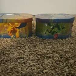 Pokemon Empty Collector Tin Charizard and Garchomp No Cards Included Lot of 2 - Image 4