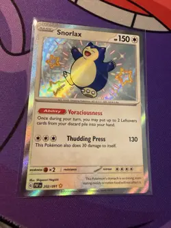 Pokemon Tcg Shiny Snorlax 202/091 Paldean Fates - Image 1