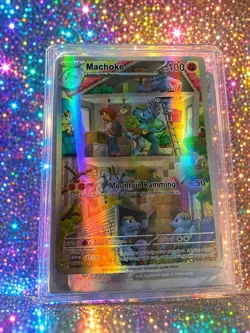 Pokemon TCG Machoke Illustration Rare Full Art Holo SV 151 177/165 EN HP 100 - Image 1