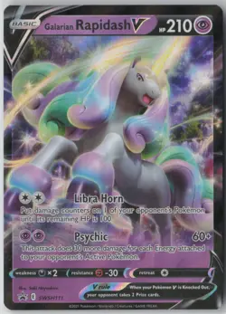 Holofoil Galarian Rapidash V SWSH111 NM SWSH: Sword & Shield Promo Cards - Image 1