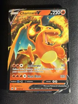 Pokemon TCG Charizard V Crown Zenith Ultra Rare 018/159 - Image 1