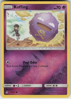 Koffing 73/214 Common Unbroken Bonds Pokemon Reverse Holo Near Mint - Image 1