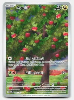 Applin 185/167 Illustration Rare Twilight Masquerade Pokemon Holo NM - Image 1