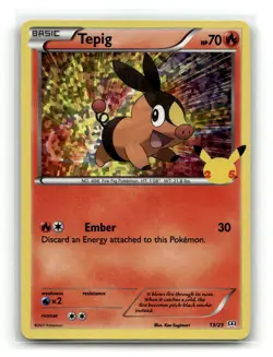 Tepig 013/025 Promo McDonald's 25th Anniversary Promos Pokemon Holo NM - Image 1