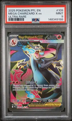 Mega Charizard X EX 109/094 Phantasmal Flames Holo Ultra Rare EN PSA 9 - Image 1