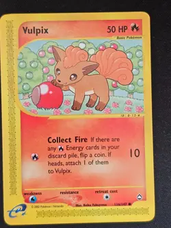 Pokemon TCG Vulpix 116 Aquapolis Mint Near Mint (non-holo) - Image 1