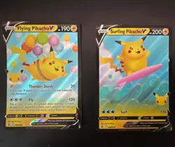 Pokemon TCG Celebrations Flying Pikachu V & Surfing Pikachu V Holo - Image 1