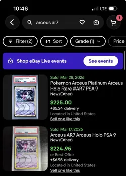 Pokemon Arceus Platinum Arceus Holo Rare #AR7 PSA 9 *LOW POP* - Image 2