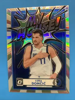 2020-21 Panini Donruss Optic Luka Doncic MY HOUSE Holo #13 Mavericks Lakers - Image 1