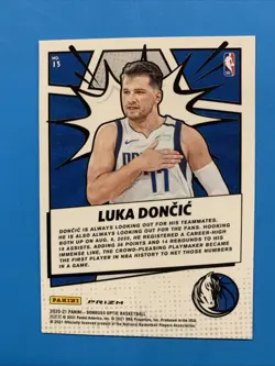 2020-21 Panini Donruss Optic Luka Doncic MY HOUSE Holo #13 Mavericks Lakers - Image 2