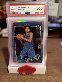 2023-24 Panini Donruss Optic - Rated Rookie Dereck Lively #245 Holo Prizm PSA 10 - Image 1