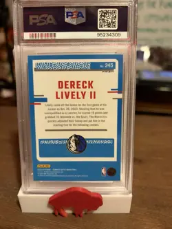 2023-24 Panini Donruss Optic - Rated Rookie Dereck Lively #245 Holo Prizm PSA 10 - Image 2