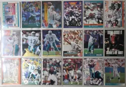 Dan Marino Trading Cards Lot Of 70 In Binder Pages 1980s-1990s UD Topps Fleer - Image 2