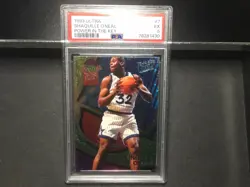 1993 Fleer Ultra #7 Power In The Key Shaquille O’Neal Basketball Card PSA 5 EX - Image 1