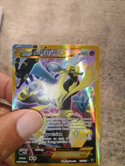 Pokemon TCG Alakazam EX 125/124 Fates Collide Secret Rare Full Art Holo EN - Image 3