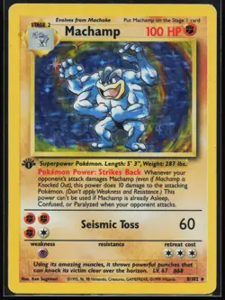 Machamp 8/102 Holo Rare Deck Exclusives Pokemon 1st Edition Holo HP - Image 1