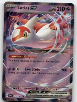LATIAS EX 076/191 DOUBLE RARE SURGING SPARKS POKEMON NEAR MINT - Image 2