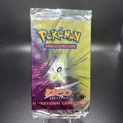 Pokemon Empty 1st Edition Neo Destiny Booster Pack, Celebi Pack Art - Image 1