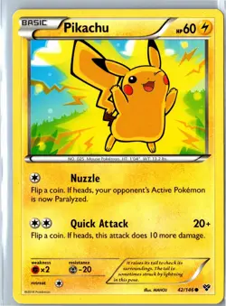 Pikachu XY 42/146 Common Heavily Played - Image 1