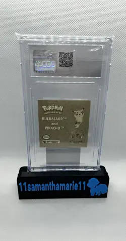 1999 Bulbasaur & Pikachu Pokemon Stickers Series Artbox Foil CGC 10 - Image 2
