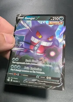 Pokemon TCG Gengar V 156/264 Fusion Strike NM - Image 1