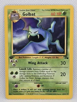 Pokemon Fossil 1st Edition Golbat 34/62 Non Holo NM - US Seller - Image 1