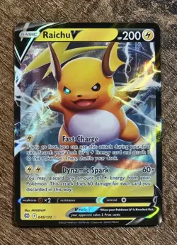 Raichu V 045/172 Brilliant Stars Pokemon TCG Holo V Rare LP - Image 1