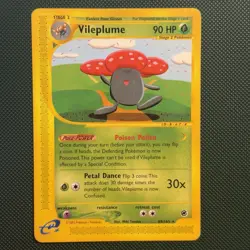 Pokemon Vintage Non-Holo Rare Vileplume 069/165 Expedition Wotc E-reader 2002 - Image 1