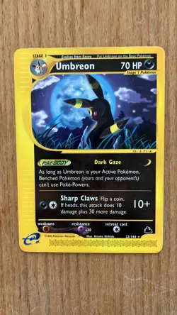 Rare Pokemon Cards Skyridge Umbreon Non Holo 32/144 Near Mint / Mint Gradeable - Image 1