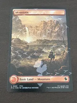 MTG Basic land (Foil) English Final Fantasy Chocobo Track FIN NM 5 Card Land Set - Image 5