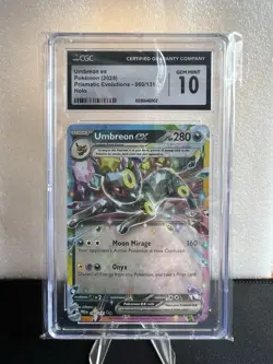 2025 Pokemon Scarlet & Violet Prismatic Evolutions Umbreon EX 60 CGC Gem Mint 10 - Image 1