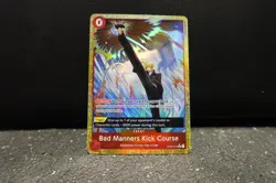 Bad Manners Kick Course Rare Alt Art OP04-016 Premium Booster Vol.2 Foil Red OP - Image 1