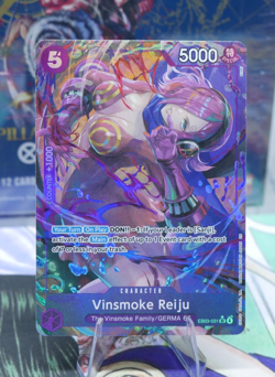 VINSMOKE REIJU ONE PIECE CARD GAME EB03-031 SUPER RARE ALT ART HOLO ENG - Image 1