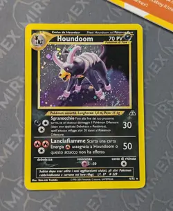 Pokemon Houndoom 4/75 Holo Unlimited Neo Discovery 2001 Italiano - Image 2