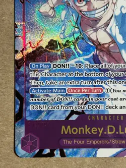 Monkey.D.Luffy (OP05-119) (Alternate Art) English PRB01 One Piece NM - Image 3