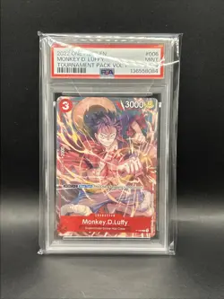One Piece CCG - Monkey.D.Luffy - P-006 - Tournament Pack Vol. 1 Promo - PSA 9 - Image 1