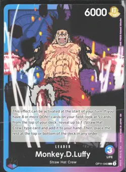 Monkey D Lufy OP11-040 A Fist of Divine Speed One Piece Leader - Image 1