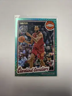 2025-26 Topps Evan Mobley 1980-81 Chrome Aqua Mojo Refractor /199 Cavaliers! - Image 1