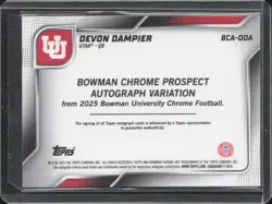 2025 Bowman Chrome U Devon Dampier Auto 1st BCA-DDA - Image 2