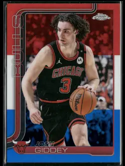 2025-26 Topps JOSH GIDDEY Topps Chrome Base Red White & Blue #48 - Image 1