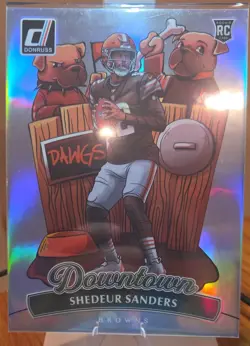2025 Panini Donruss - Downtown! Shedeur Sanders #17 Oversized (RC) - Image 1