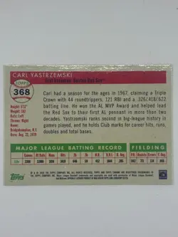 2025 Topps Chrome Platinum Refractor #368 Carl Yastrzemski Boston Red Sox - Image 2