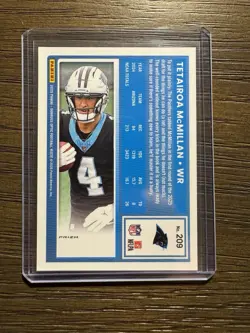 2025 Panini Donruss Optic - RR Tetairoa McMillan #209 Blue Hyper Prizm (RC) - Image 2