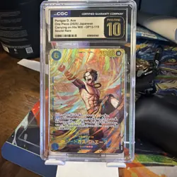 PRISTINE CGC Portgas D. Ace Carrying on His Will OP13-119 SR CGC 10 One Piece - Image 1