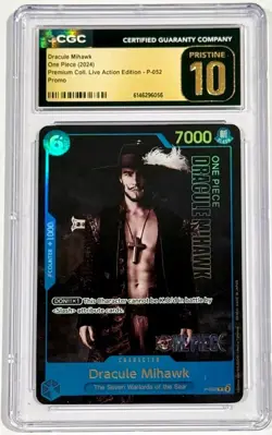 2024 One Piece Dracule Mihawk Live Action Promo P-052 CGC 10 Pristine English - Image 1