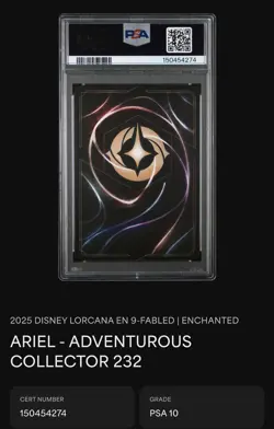 Disney Lorcana - Fabled - Ariel Adventurous Collector - Enchanted - PSA 10. - Image 4