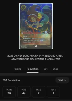 Disney Lorcana - Fabled - Ariel Adventurous Collector - Enchanted - PSA 10. - Image 5