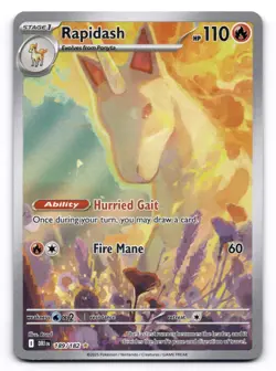 Rapidash NM IR 189/182 Sv10: Destined Rivals Pokemon TCG Holo - Image 1