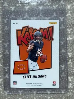 2024 Panini Absolute Caleb Williams Kaboom Horizontal RC Rookie SSP #16 Bears - Image 3
