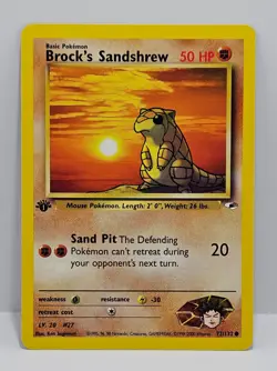 Brock's Sandshrew - 72/132 - Gym Heroes Common 1st Edition - Pokemon TCG - Image 1